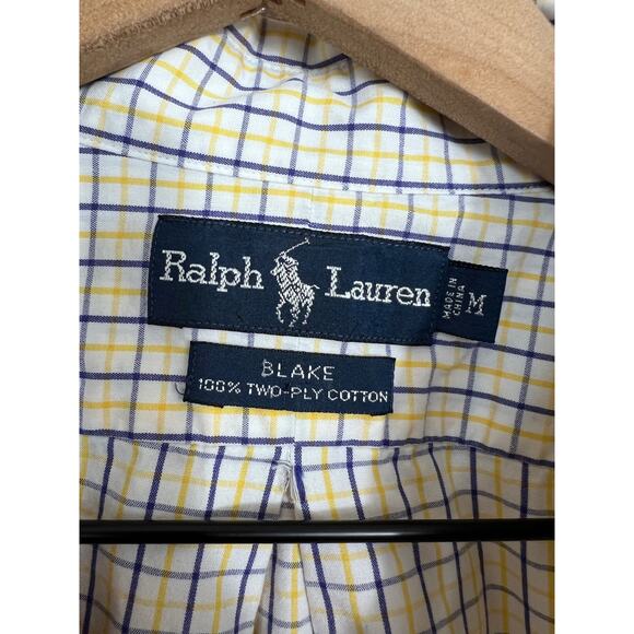 Ralph Lauren Blake Men’s M Cotton Button Down Check Shirt - Picture 3 of 4